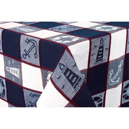 Mr. Mjs Trading Mr. MJs Trading AG-23232-52x52 52 x 52 in. Table Cloth; Light House AG-23232-52x52